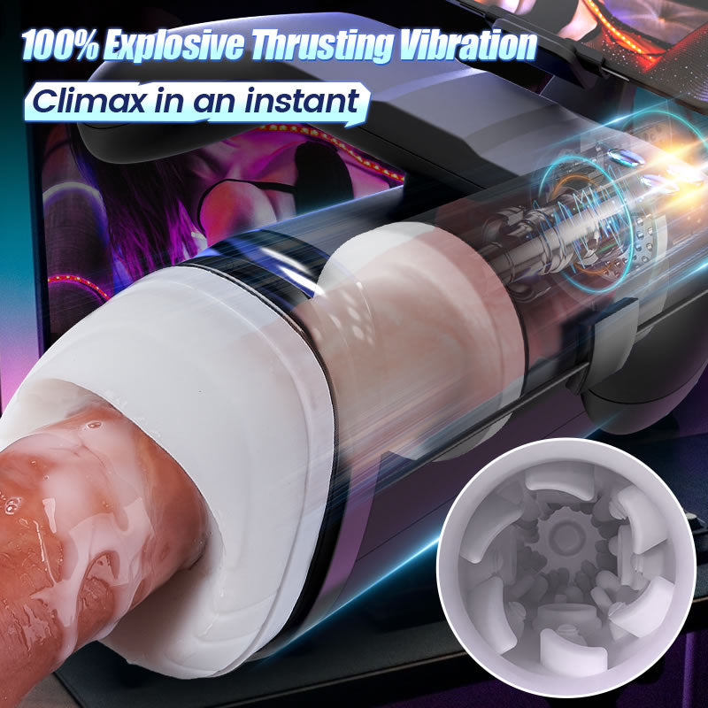 Turbo - Thrust 10-Mode Stroker – Interactive Gamepad Design with Adjustable Phone Stand Masturbation Cup - Tophatter Daily Deals